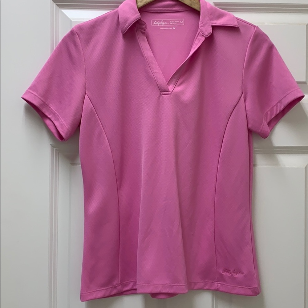 Lady Hagen Golf Shirt. Pink Size M